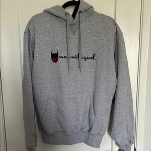 Champion Uncivilized Gray Sweatshirt Hoodie